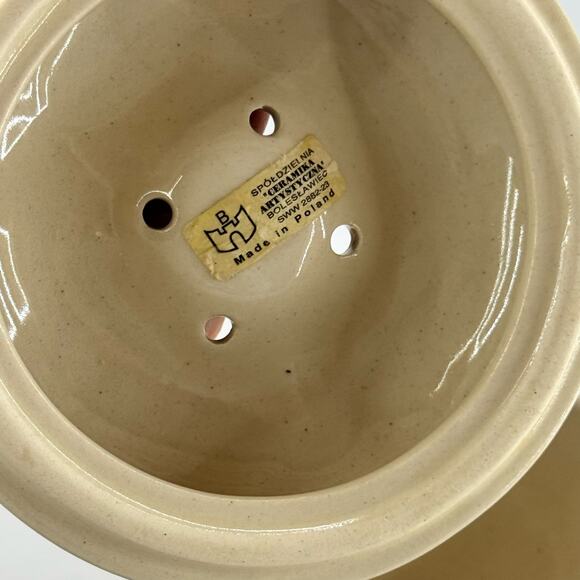 Boleslawiec Polish Ceramic Pottery Apple Baker Roaster Daisy Dots Handmade - Picture 5 of 8